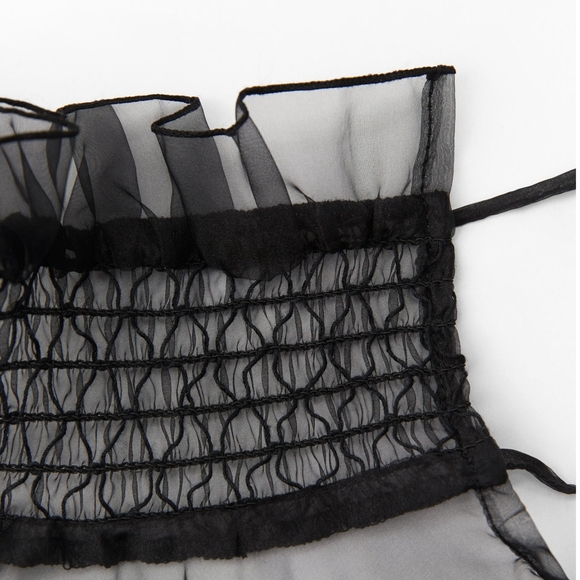 Ultra rare ara black ruffle organza detachable collar - Picture 3 of 4